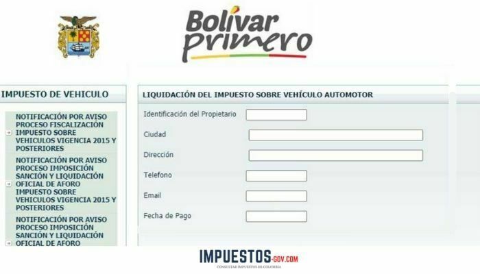 como liquidar el impuesto vehicular en bolivar